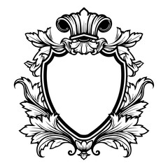 Ornate Vintage Mirror Vector Illustration