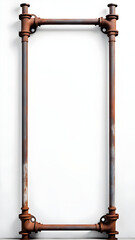 Rusty OldIiron Pipe Frame Copy Space Area
