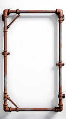Rusty OldIiron Pipe Frame Copy Space Area