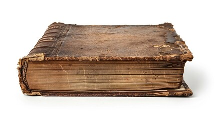 Ancient book isolated on white with clipping path