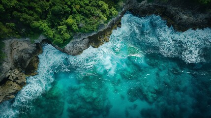 aerial wiev of a coast in Philippines