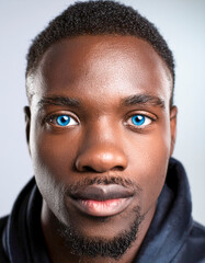 Obraz premium Portrait of an African-American man with blue eyes
