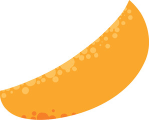 Doodle fruit. Natural tropical vitamin slice of melon. Vegan kitchen hand drawn, organic fruits or vegetarian food. Vector isolated icon illustration