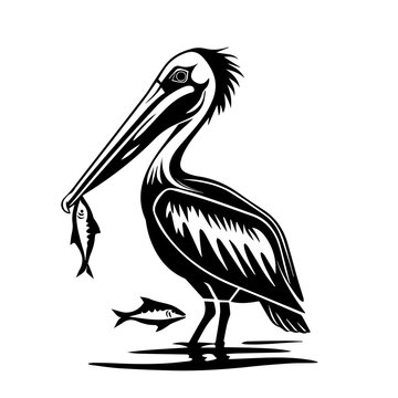 recommend clip art: Pelican Black Vector Illustration