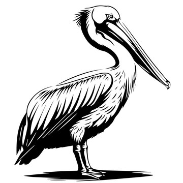 recommend clip art: Pelican Black Vector Illustration