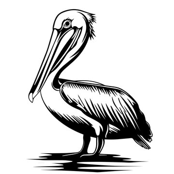 recommend clip art: Pelican Black Vector Illustration