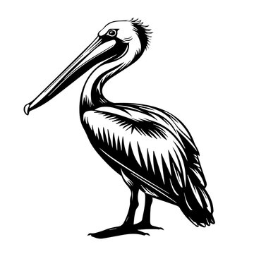 recommend clip art: Pelican Black Vector Illustration