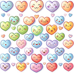 heart icon symbol cartoon pastel art illustration