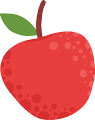 Doodle fruit. Natural tropical red apple fruit, doodle vitamin food. Vegan kitchen apple hand drawn, organic fruits or vegetarian food. Vector isolated icon illustration