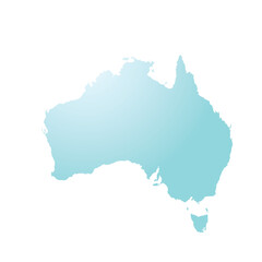 Obraz premium Map of Australian, sign silhouette. World Map Globe. Vector Illustration isolated on white background. African continent