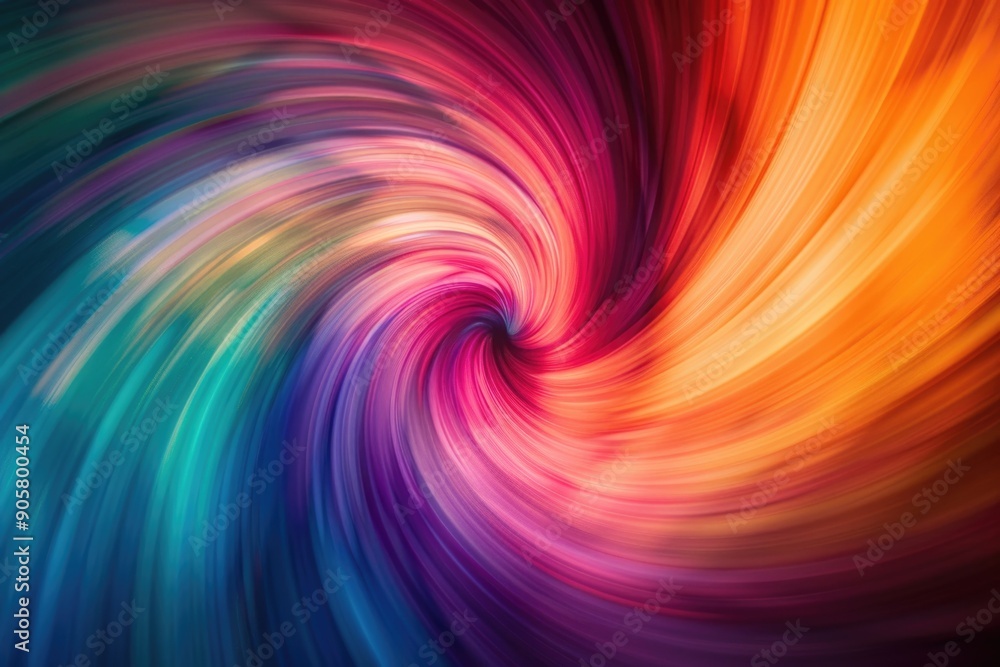 Poster a vibrant and artistic composition of swirling shapes against a dark background, perfect for use in 