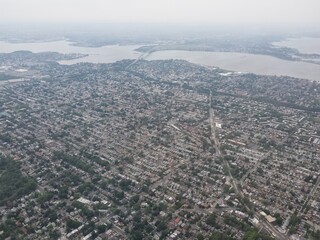 aerial view of the city