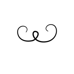 Hand drawn flourishes, swirls, decorative elements vector 