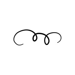 Hand drawn flourishes, swirls, decorative elements vector 