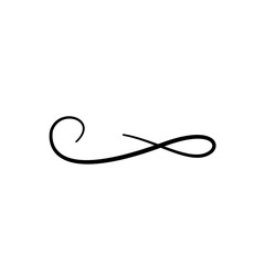 Hand drawn flourishes, swirls, decorative elements vector 