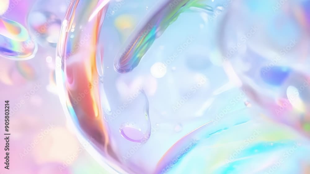 Poster a dreamy sequence of bubbles bursts with energy and playful transformations.