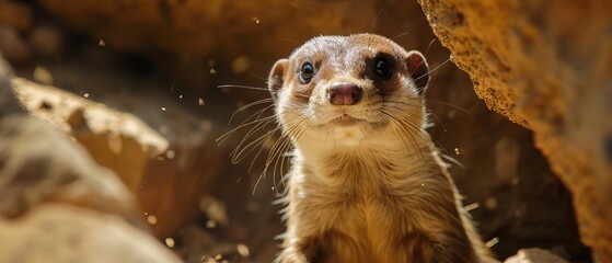Fototapeta premium Close-up image of a mammal. Such a beautiful image, capturing the beauty of mammals in their natural habitat.