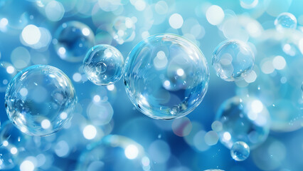 Soft Blue Bubble Background