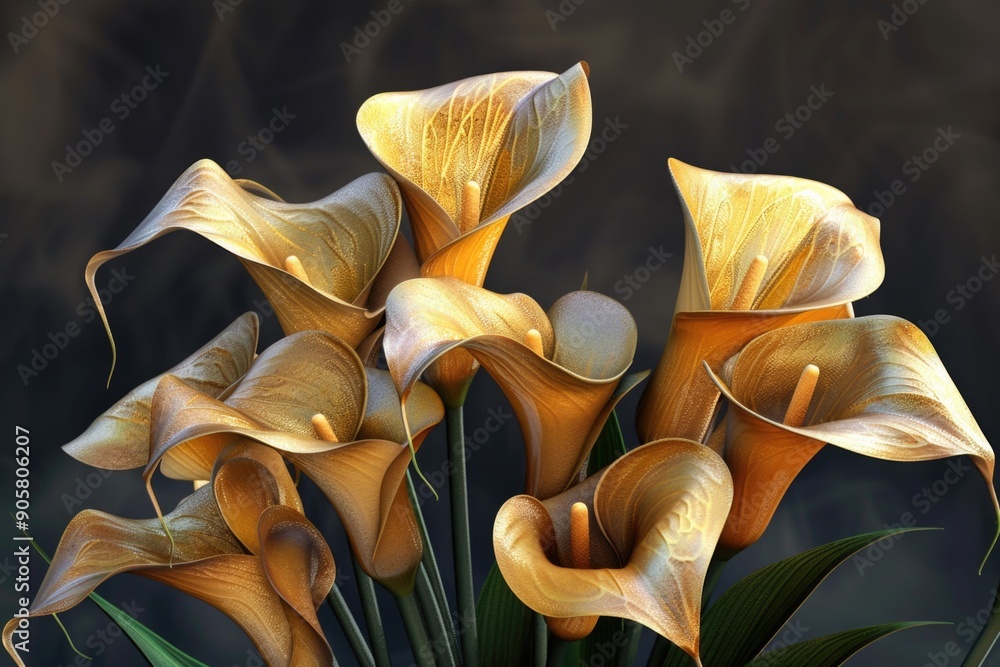 Poster A vase filled with bright yellow flowers sits on a table, perfect for adding a pop of color to any setting