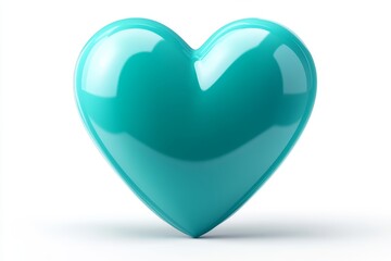 Glossy blue heart symbol on a clear background representing love and clarity in emotions.