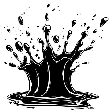 recommend clip art: Dynamic Water Splash Vector Illustration