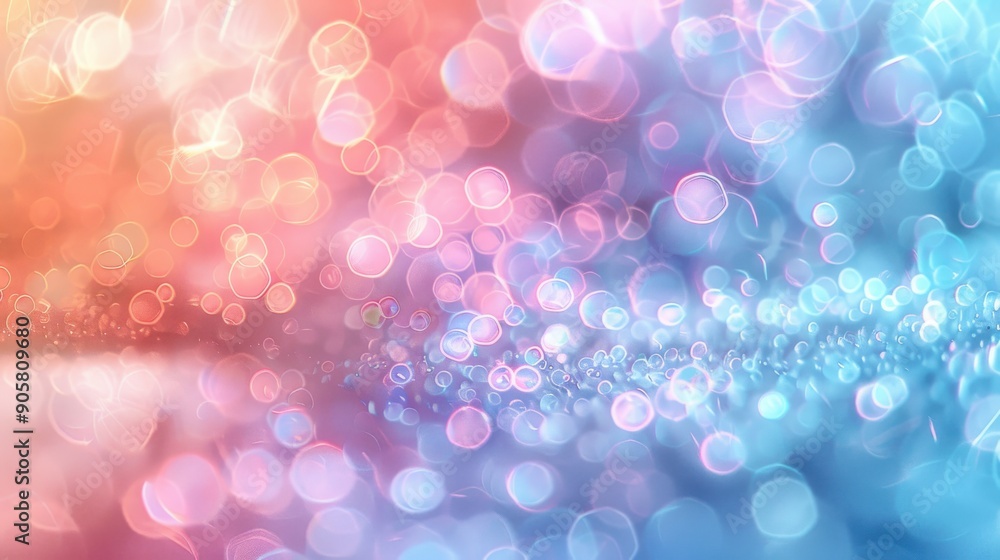 Poster abstract bokeh background with pastel colors.
