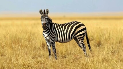 Naklejka premium Zebra Conservation: Efforts to protect zebra populations and their habitats.