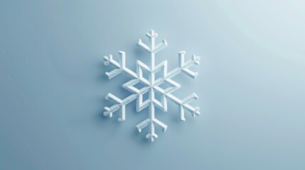 Fototapeta premium Beautifully detailed and symmetrical snowflake, isolated on a clean background, with plenty of space for marketing text or logos