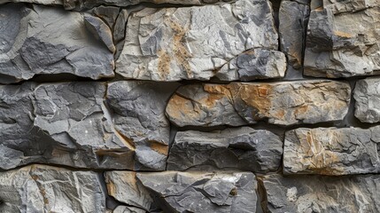 Rough Stone Wall Texture - Close Up of Cracked and Irregular Rock Formation