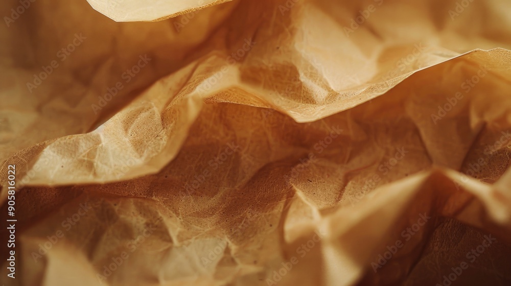 Poster a close-up shot of a piece of brown paper with textured surface, suitable for use in educational or 