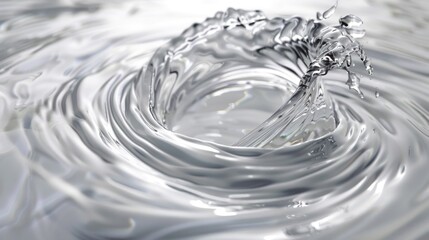 Swirling Water Vortex. Purity, Energy, and Motion