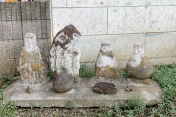 Japanese Jizo statue, ancient protectors of the trail
