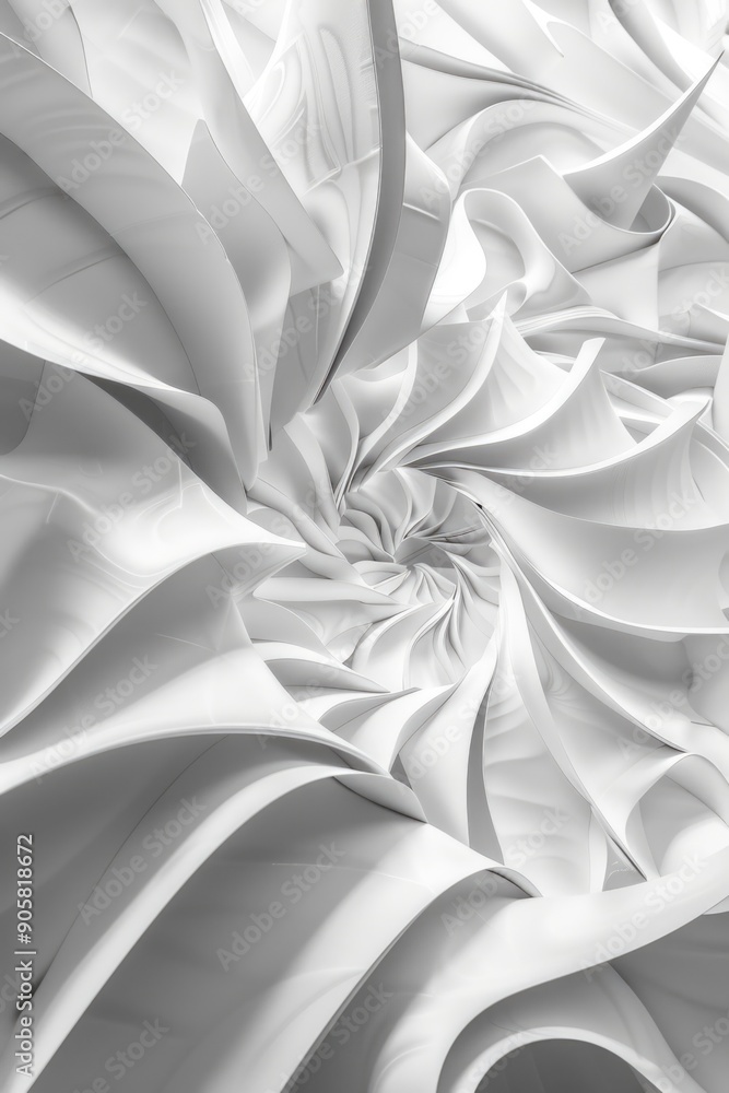 Aufkleber A close-up shot of a spiral design in black and white, suitable for use in graphic design or as an abstract element