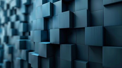 Obraz premium Abstract 3D Blue Cubes Background