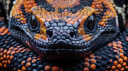 Fototapeta premium Close Up of a Colorful Lizard