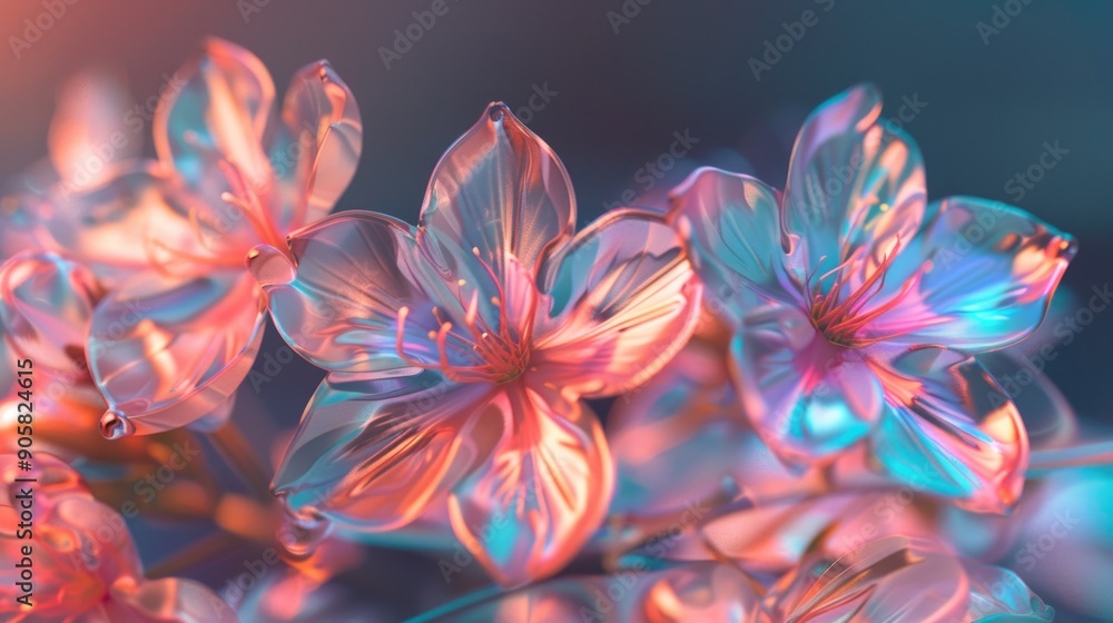 Aufkleber a detailed view of a collection of colorful flowers in a bundle
