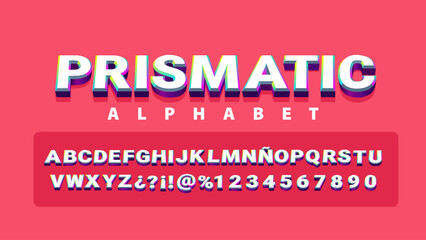 3D Prismatic Diamond Alphabet, Letters, Numbers and Symbols