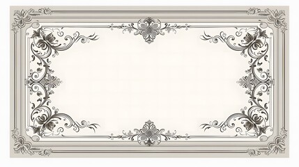 Obraz premium Simple gray frame with a white background and no shadows.