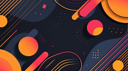 Obraz premium Abstract Background With Geometric Shapes and Vibrant Colors
