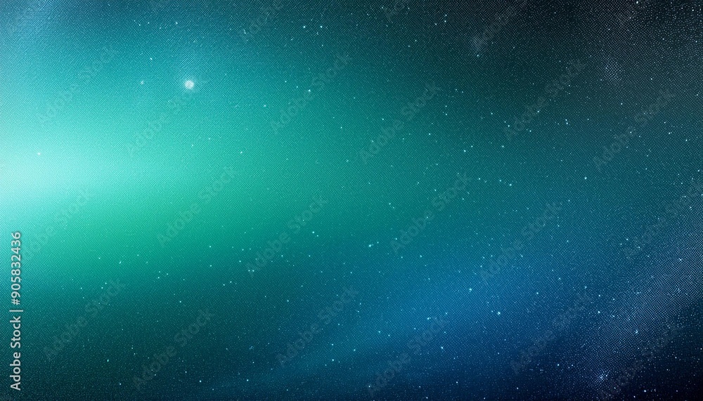 Canvas Prints grainy texture gradient green and blue cyan galaxy abstract background