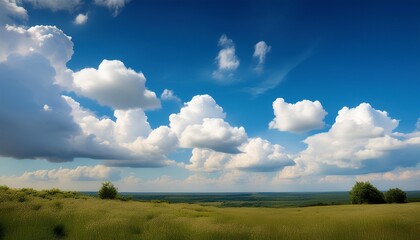 a beautiful day with a few clouds in the sky