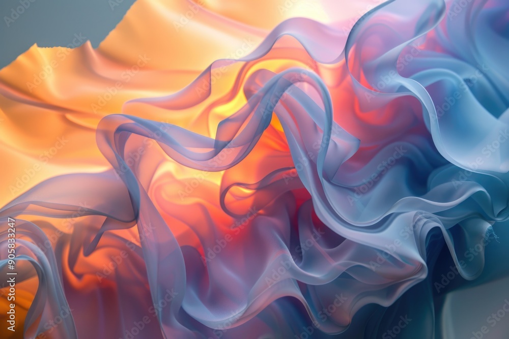 Poster a close-up view of vibrant and textured fabric, ideal for design and decoration projects
