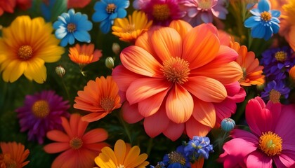 Fototapeta premium high definition wallpaper showcasing stunning vibrant flowers
