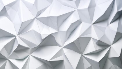 abstract white 3d polygonal background generative ai
