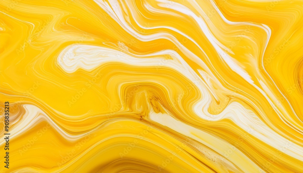 Wall mural marble ink colorful yellow marble pattern texture abstract background can be used for background or 