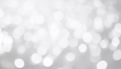 Obraz premium abstract blur white and gray color background with white bokeh lights defocused