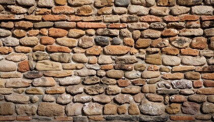 Obraz premium old vintage brick stone wall pattern background of stone wall