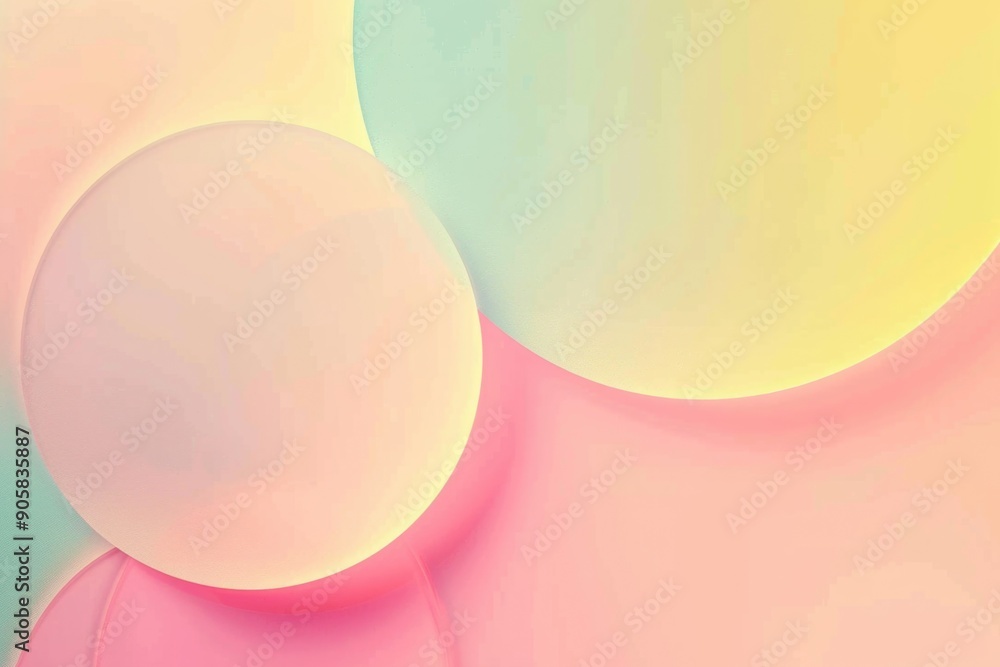 Poster A collection of colorful circles stuck to a wall, perfect for designs and patterns