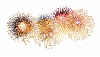 burst of fireworks on transparent background isolated on transparent or white background png
