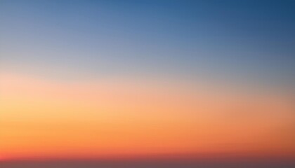 orange and blue sunset sky gradient copy space background red evening sky without clouds